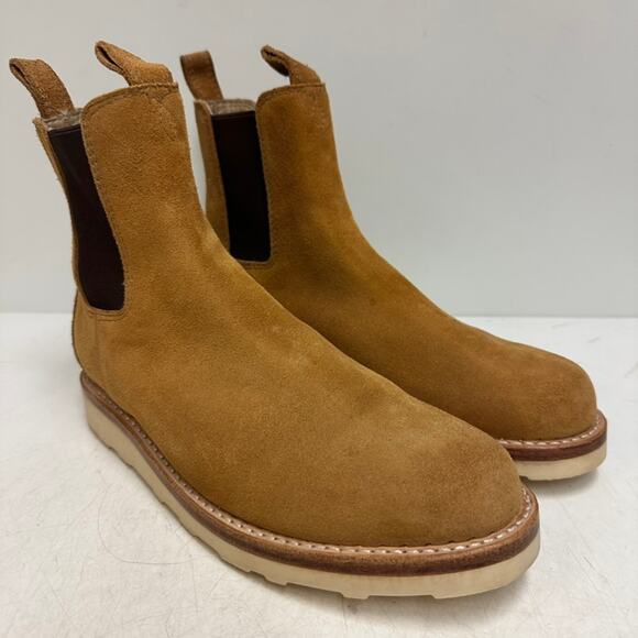 NWOT Rogue Territory RGT Chelsea Boots Tan Suede Vibram Wedge Sole Made in USA 6 main image 11